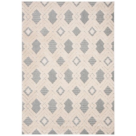 Flowers First 4 x 6 ft. Martha Stewart Lucia Contemporary Rectangle Area Rug White & Light Grey FL1881737